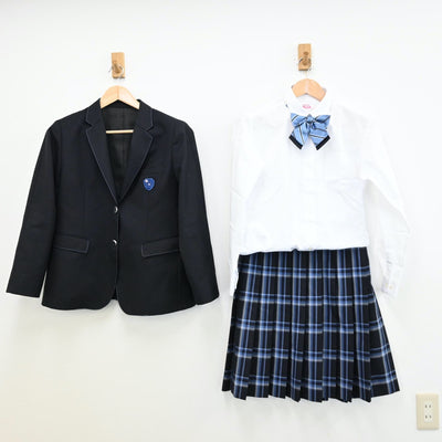 【中古】北海道 屯田中央中学校 女子制服 5点（ブレザー・シャツ・スカート）sf011490