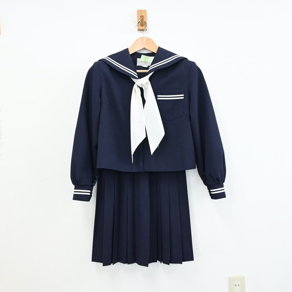 【中古】静岡県 南陽中学校 女子制服 3点（セーラー服・スカート）sf011494