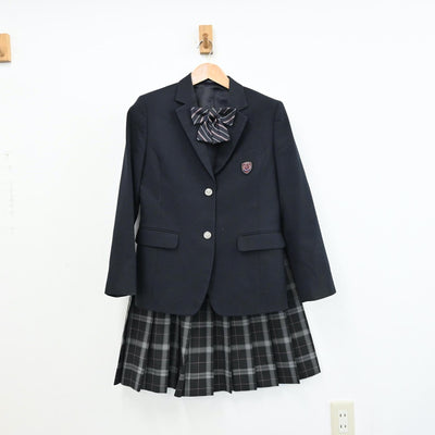 【中古】東京都 横山中学校 女子制服 2点（ブレザー・スカート）sf011495