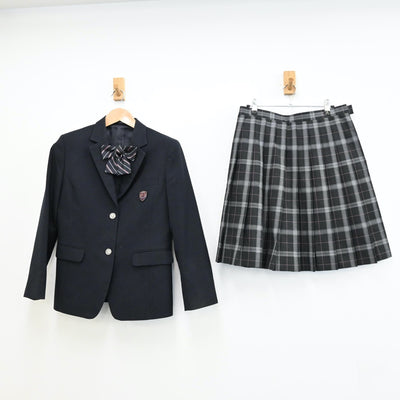 【中古】東京都 横山中学校 女子制服 2点（ブレザー・スカート）sf011495