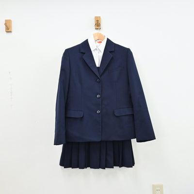 【中古】神奈川県 多摩高等学校 女子制服 5点（ブレザー・シャツ・ベスト・スカート）sf011505