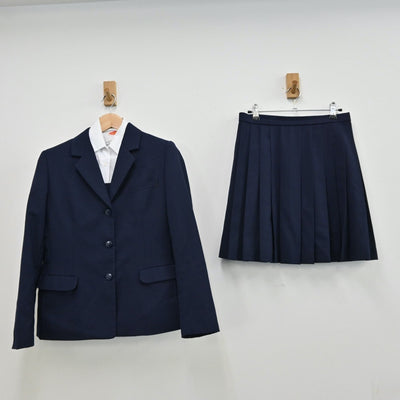 【中古】神奈川県 多摩高等学校 女子制服 5点（ブレザー・シャツ・ベスト・スカート）sf011505