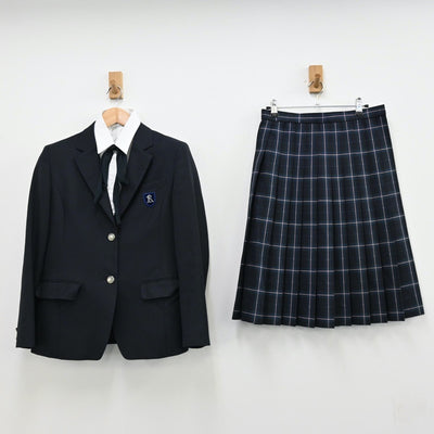 【中古】愛知県 啓成高等学校 女子制服 8点（ブレザー・シャツ・ニット・スカート）sf011514