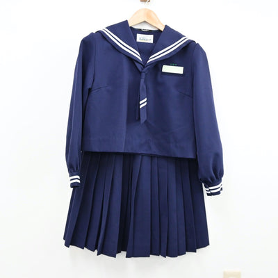 【中古】沖縄県 首里中学校 女子制服 3点（セーラー服・スカート）sf011532