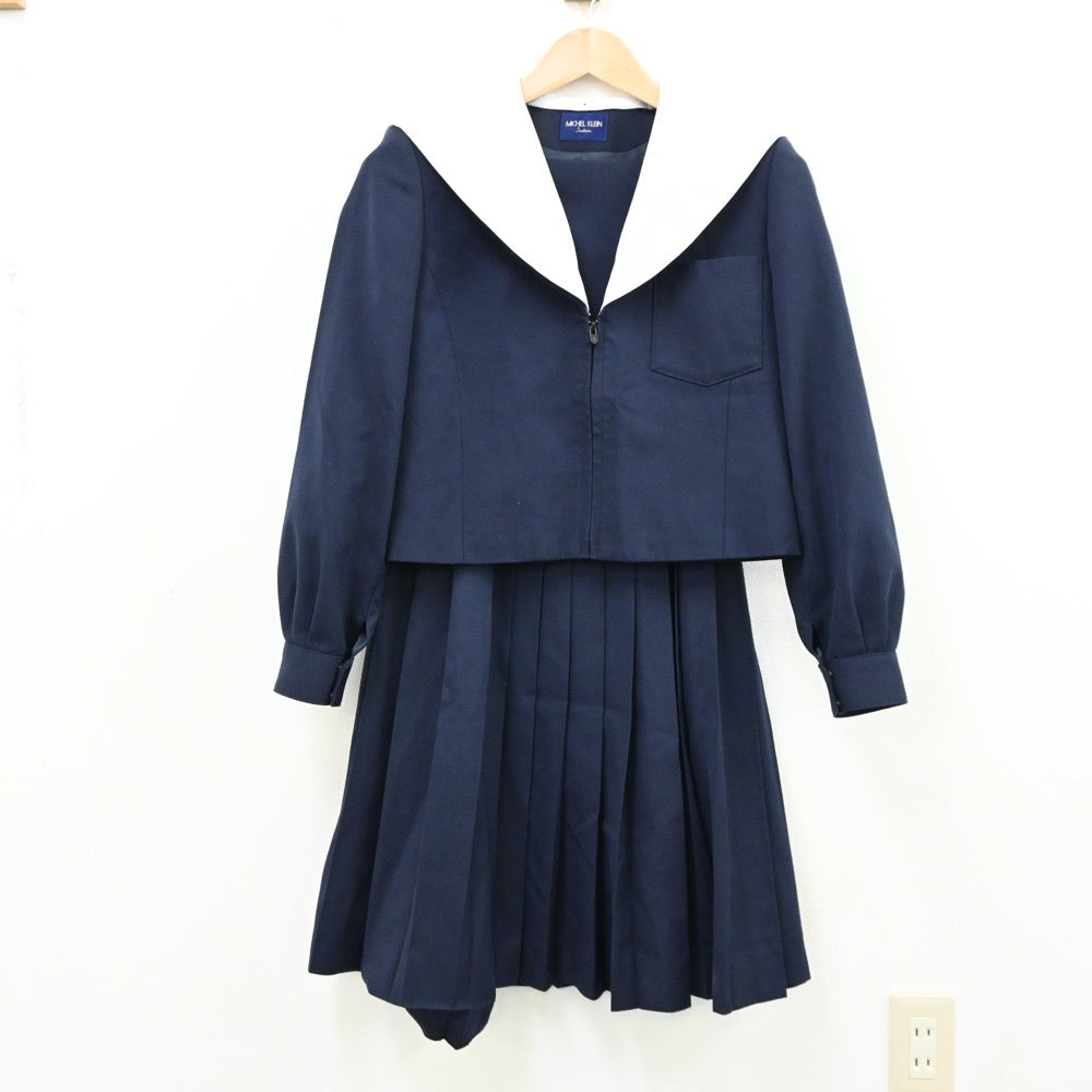 【中古】愛知県 浄心中学校 女子制服 2点（セーラー服・スカート）sf011547