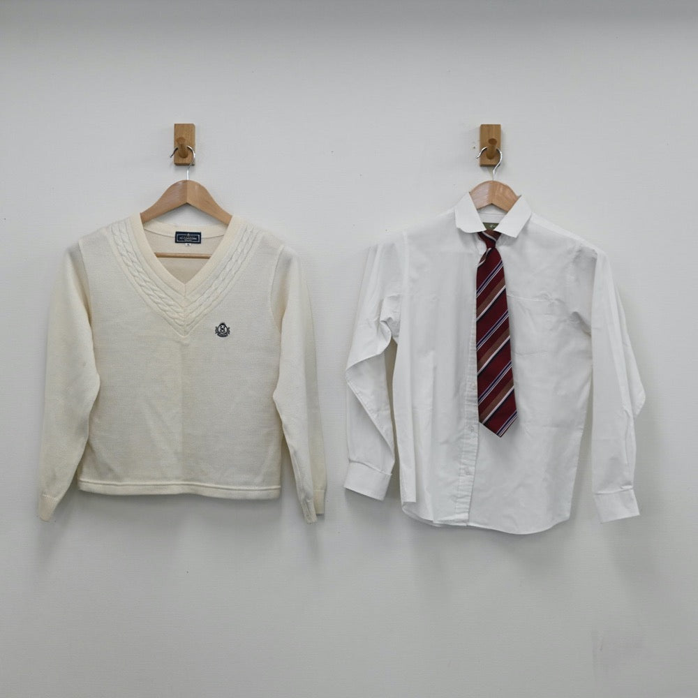 【中古】福岡県 博多高等学校 女子制服 5点（ブレザー・シャツ・ニット・スカート）sf011567