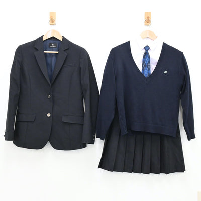 【中古】東京都 共立女子高等学校 女子制服 5点（ブレザー・シャツ・ニット・スカート）sf011576