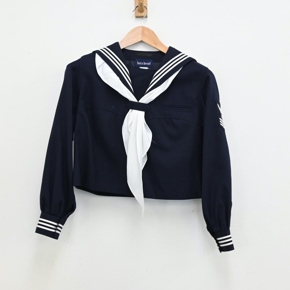 【中古】東京都 共立女子中学校 女子制服 3点（セーラー服・スカート）sf011579