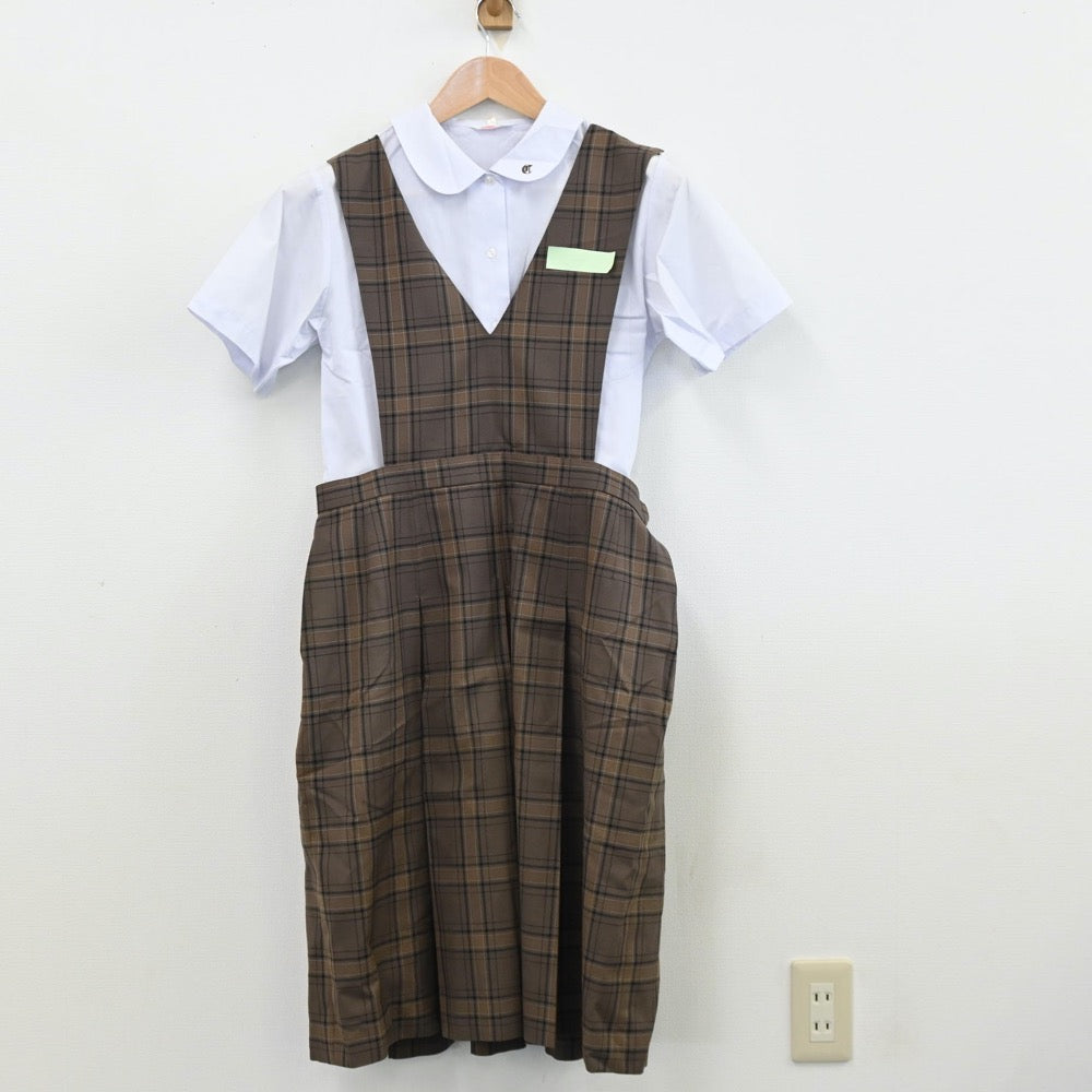 中古制服】福岡県 筑紫野中学校 女子制服 3点（シャツ・シャツ・ジャンパースカート）sf011601【リサイクル学生服】 | 中古制服通販パレイド