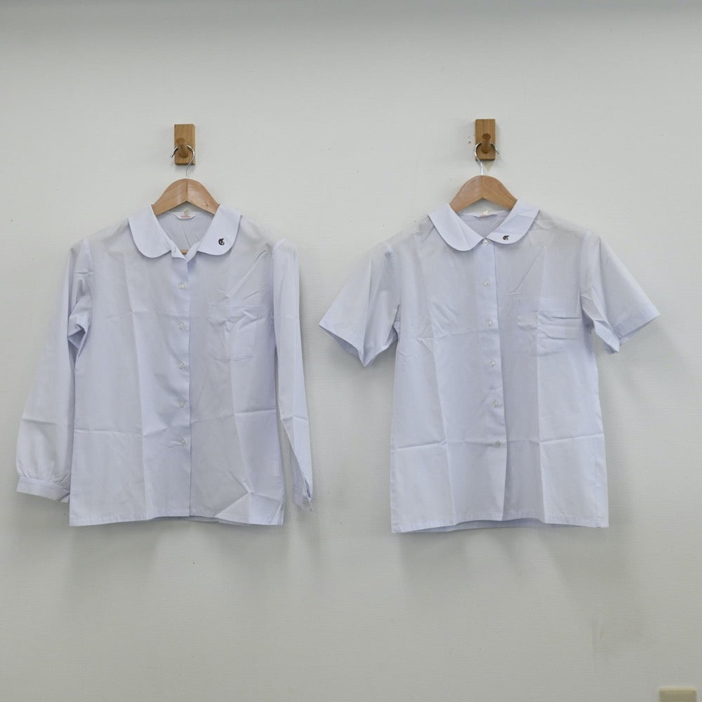 【中古】福岡県 筑紫野中学校 女子制服 3点（シャツ・シャツ・ジャンパースカート）sf011601