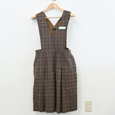 【中古】福岡県 筑紫野中学校 女子制服 3点（シャツ・シャツ・ジャンパースカート）sf011601