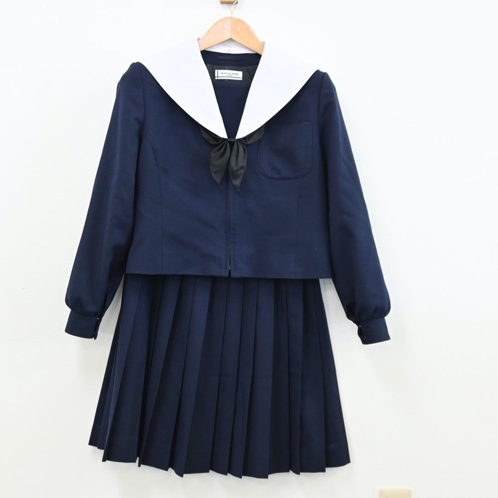 【中古】岐阜県 笠松中学校 女子制服 3点（セーラー服・スカート）sf011606