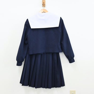 【中古】岐阜県 笠松中学校 女子制服 3点（セーラー服・スカート）sf011606