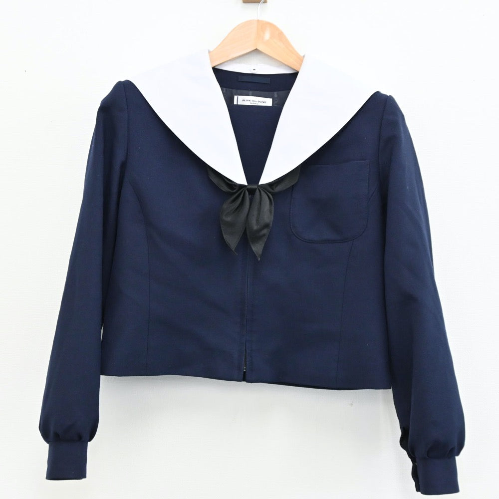 【中古】岐阜県 笠松中学校 女子制服 3点（セーラー服・スカート）sf011606