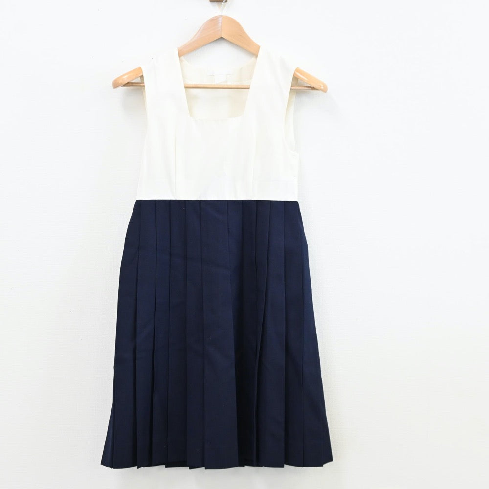 【中古】福岡県 博多女子中学校 女子制服 2点（セーラー服・ジャンパースカート）sf011614