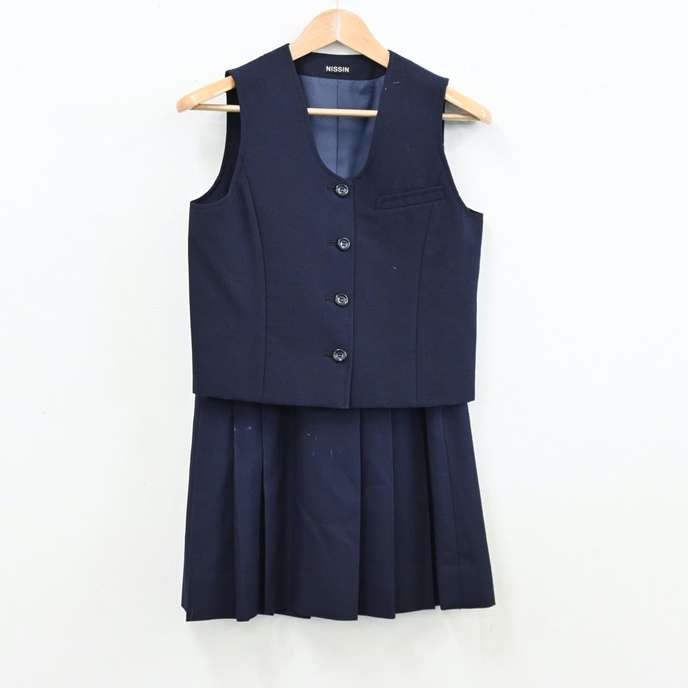 【中古】東京都 女子美術大学付属中学校 女子制服 3点（ブレザー・ベスト・スカート）sf011623