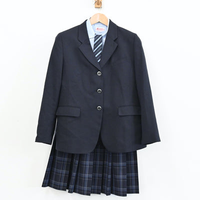 【中古】千葉県 柏高等学校 女子制服 7点（ブレザー・シャツ・ニット・スカート）sf011630