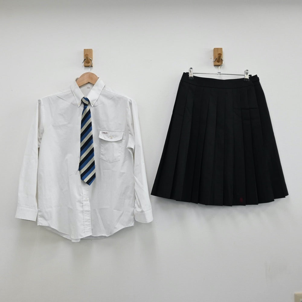 【中古】岡山県 岡山県立西大寺高等学校 女子制服 4点（ブレザー・シャツ・スカート）sf011634