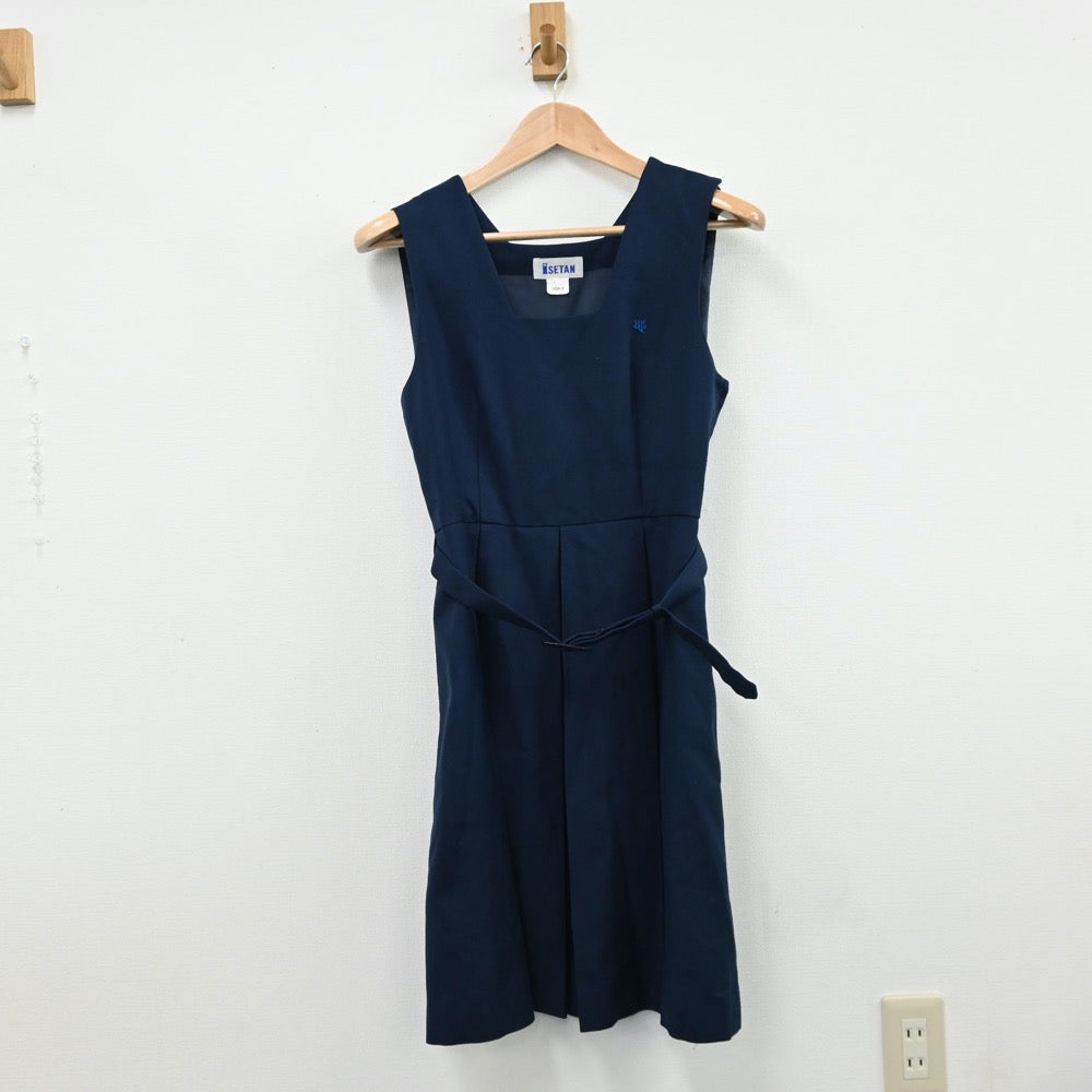 【中古】東京都 東京純心女子中学・高等学校 女子制服 2点（ブレザー・ジャンパースカート）sf011643