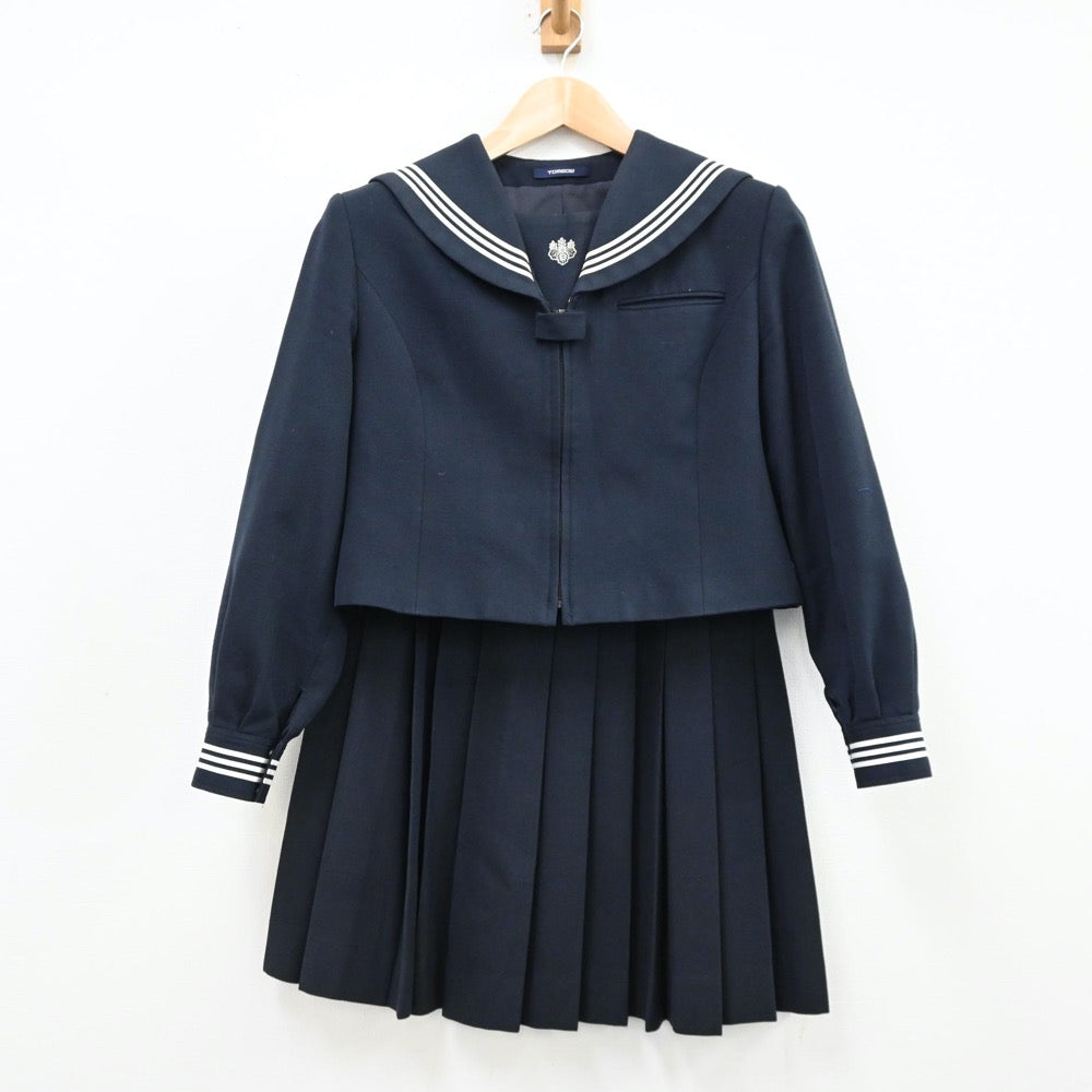 【中古制服】東京都 目白研心高等学校 女子制服 3点（ブレザー・セーラー服・スカート）sf011649【リサイクル学生服】 中古制服通販パレイド