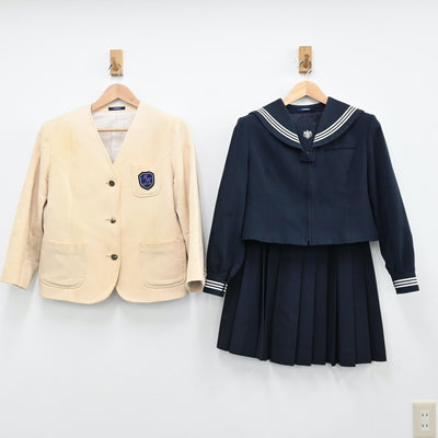 【中古】東京都 目白研心高等学校 女子制服 3点（ブレザー・セーラー服・スカート）sf011649