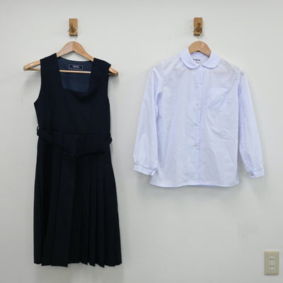 【中古】東京都 松江第三中学校 女子制服 3点（ブレザー・シャツ・ジャンパースカート）sf011675