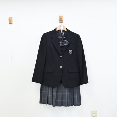 【中古】兵庫県 武庫荘総合高等学校 女子制服 4点（ブレザー・ニット・スカート）sf011679