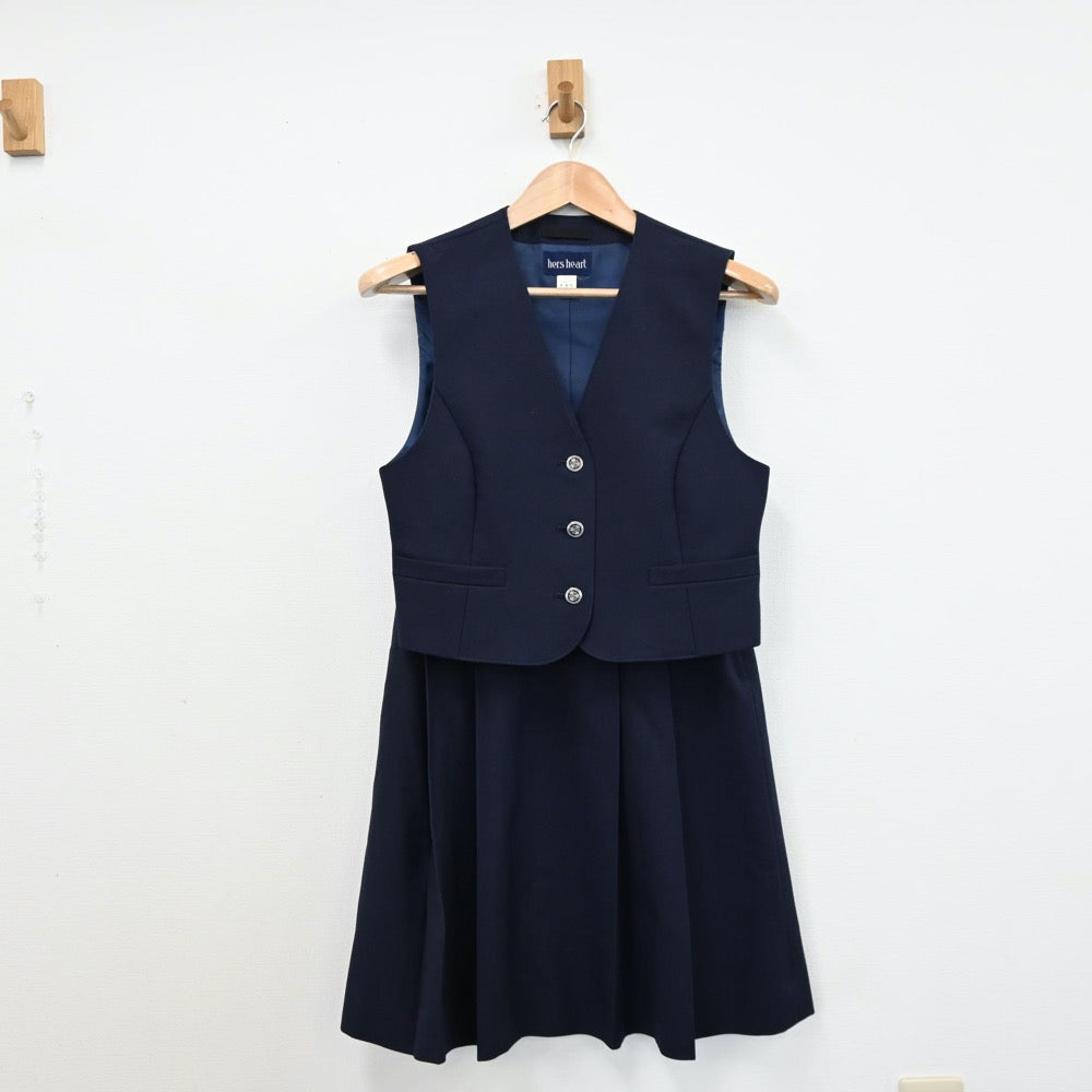 【中古】北海道 北広島高等学校 女子制服 5点（ブレザー・ベスト・スカート）sf011684