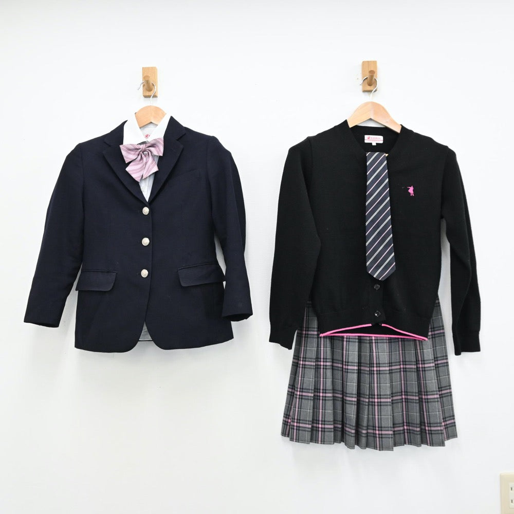 中古制服】千葉県 クラーク記念国際高等学校 女子制服 6点（ブレザー