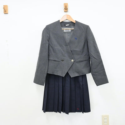 【中古】岐阜県 東濃実業高等学校 女子制服 3点（ブレザー・ニット・スカート）sf011703