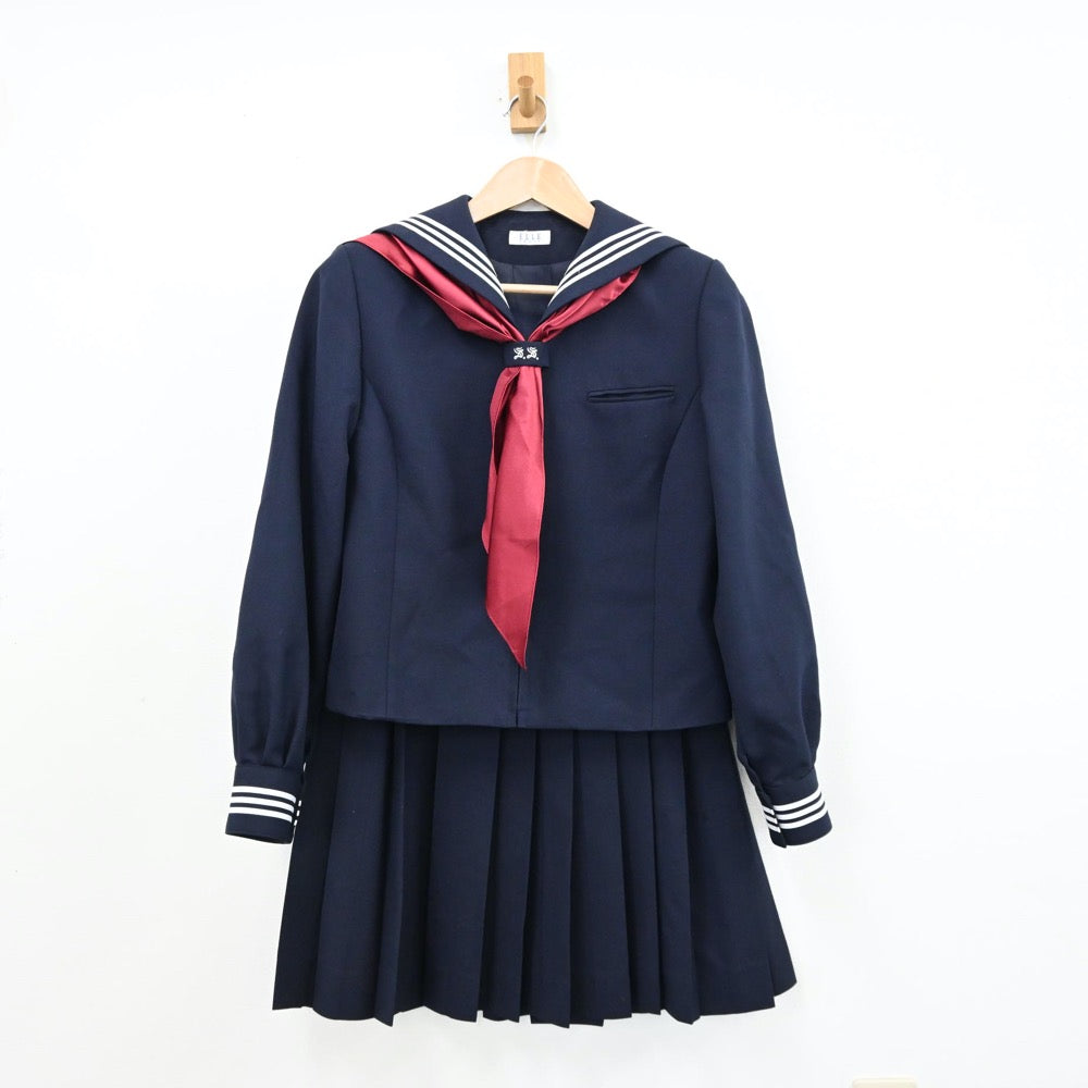 【中古】東京都 昭和女子中学校 女子制服 3点（セーラー服・スカート）sf011704