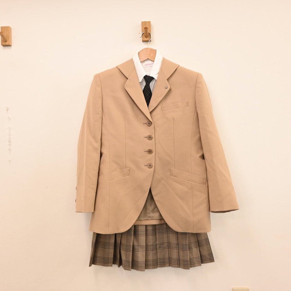 【中古】千葉県 千葉萌陽高等学校 女子制服 8点（ブレザー・シャツ・ニット・スカート）sf011709