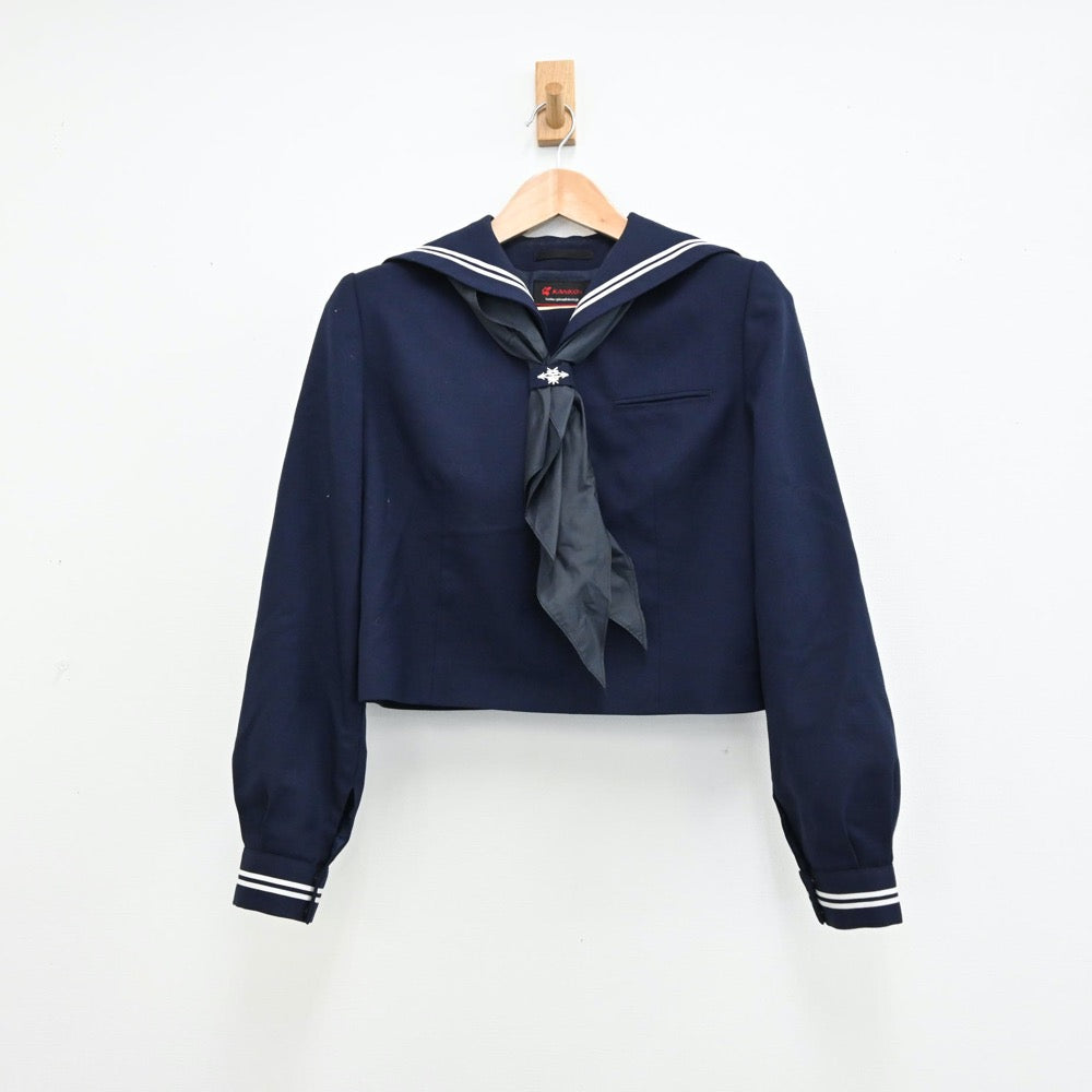 【中古】東京都 小松川第二中学校 女子制服 3点（セーラー服・ジャンパースカート）sf011712