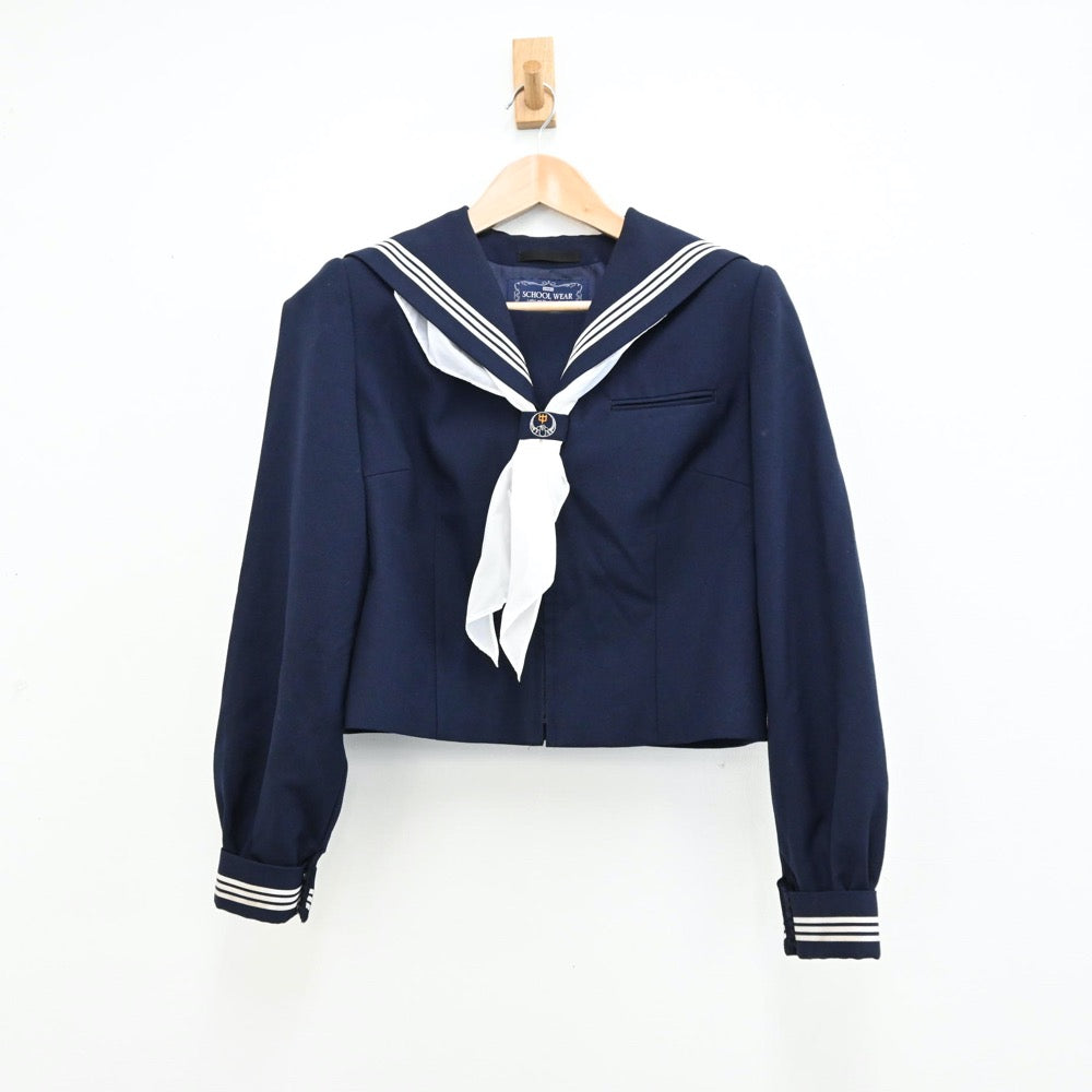 【中古】埼玉県 鶴ヶ島中学校 女子制服 3点（セーラー服・スカート）sf011716