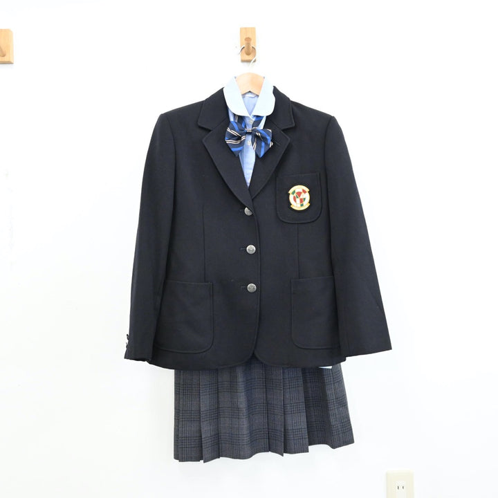 【中古】東京都 朋優学院高等学校 女子制服 5点（ブレザー・シャツ・スカート）sf011719