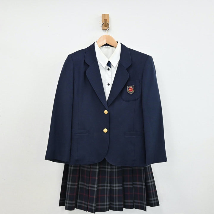 【中古】静岡県 焼津高等学校 女子制服 4点（ブレザー・シャツ・ニット・スカート）sf011726