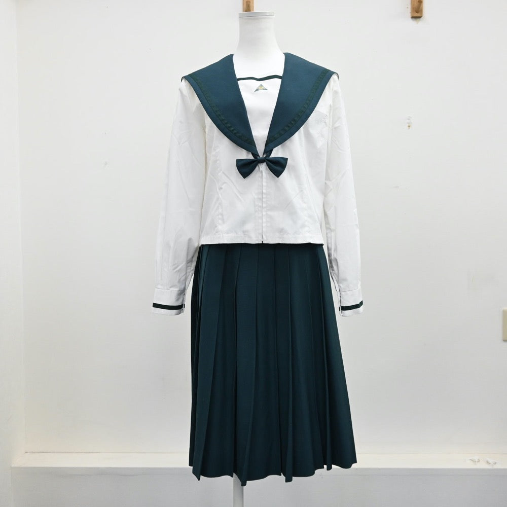 【中古】千葉県 成田国際高等学校 女子制服 5点（セーラー服・セーラー服・スカート）sf011733