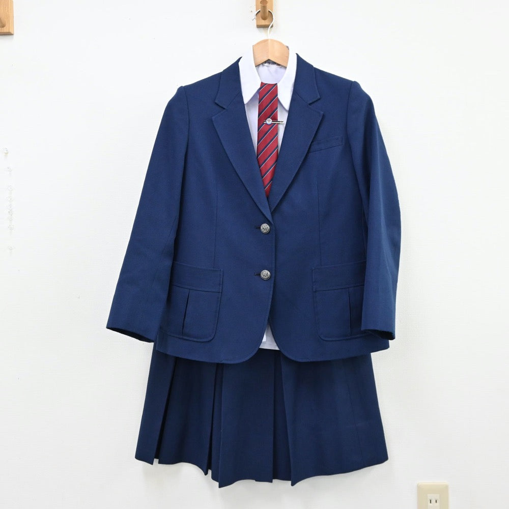 【中古】兵庫県 神戸市立太山寺中学校 女子制服 6点（ブレザー・シャツ・ベスト・ニット・スカート）sf011743