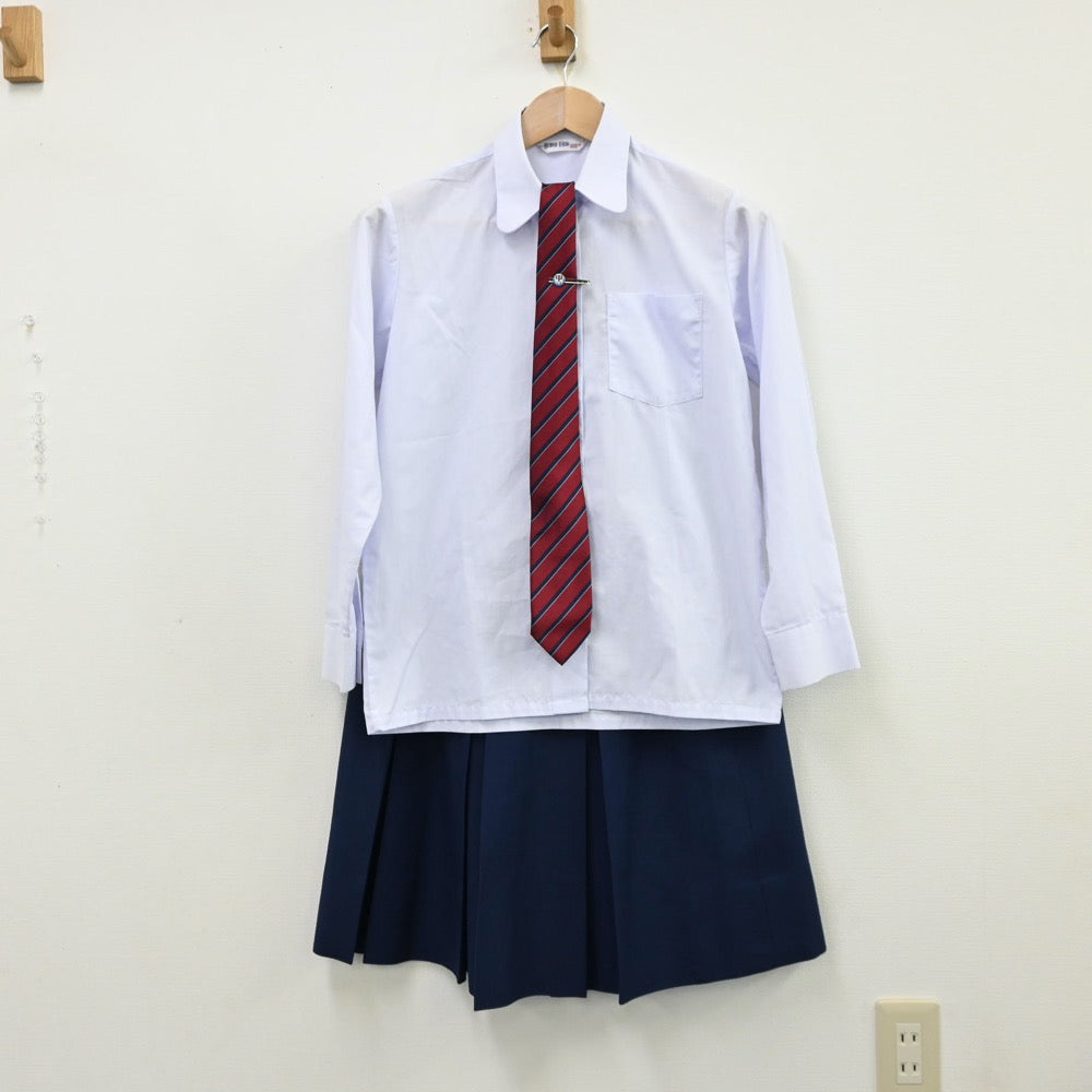 【中古】兵庫県 神戸市立太山寺中学校 女子制服 6点（ブレザー・シャツ・ベスト・ニット・スカート）sf011743