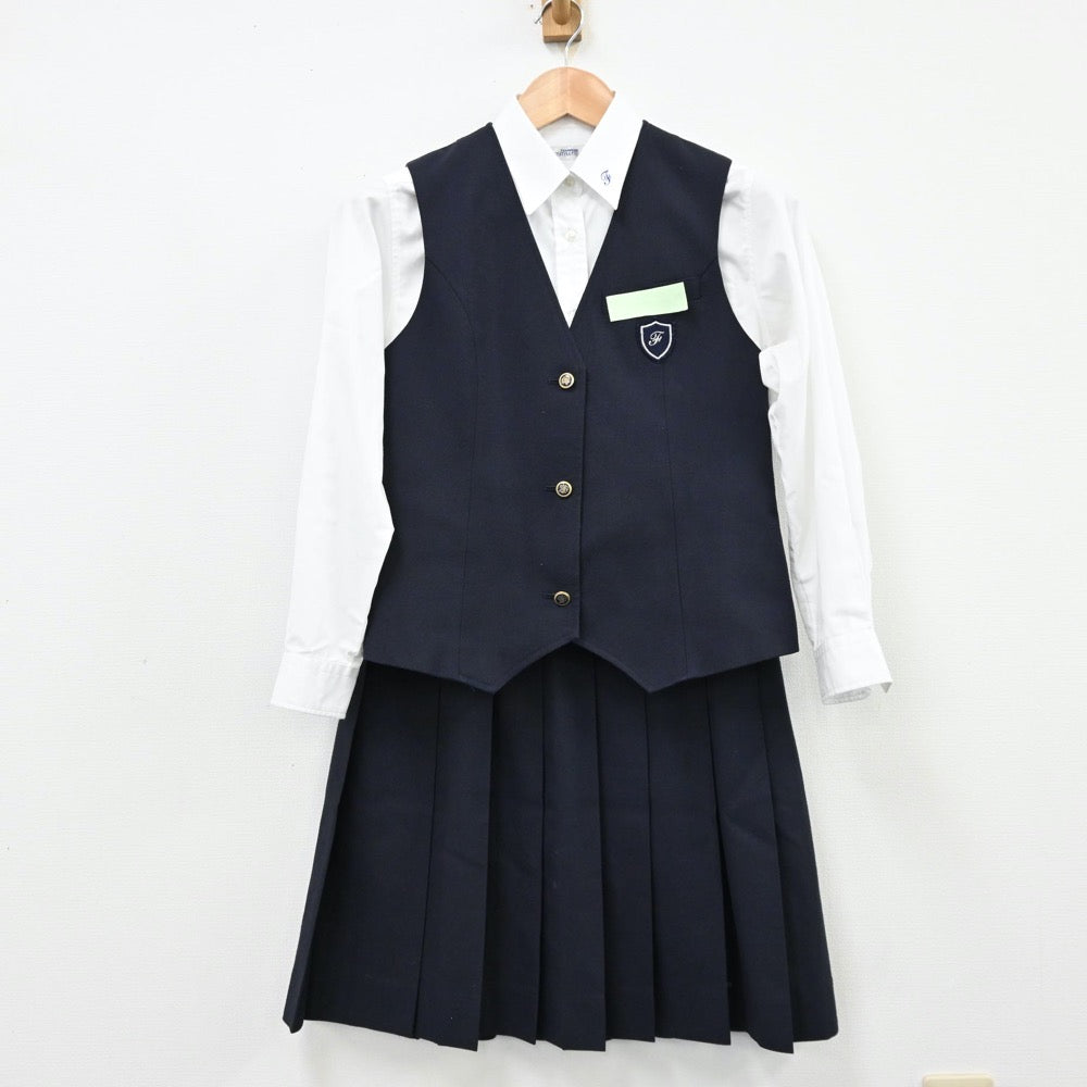 中古制服】福岡県 筑紫野市立二日市中学校 女子制服 4点（ブレザー・ベスト・シャツ・スカート）sf011748【リサイクル学生服】 | 中古制服 通販パレイド