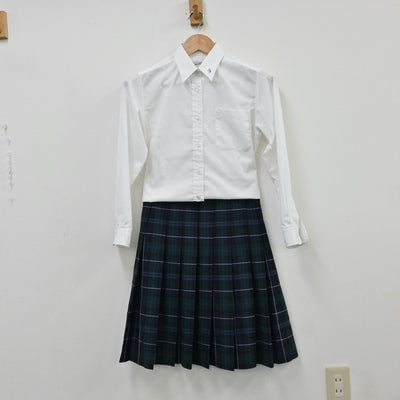 【中古】福岡県 福岡第一高等学校 女子制服 3点（シャツ・ベスト・スカート）sf011749