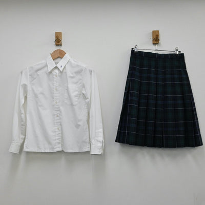 【中古】福岡県 福岡第一高等学校 女子制服 3点（シャツ・ベスト・スカート）sf011749