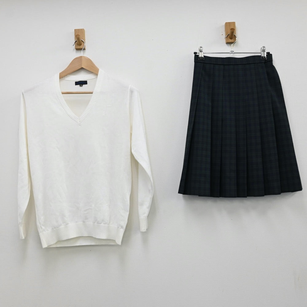 【中古】福岡県 福岡第一高等学校 女子制服 4点（ブレザー・ニット・スカート）sf011751