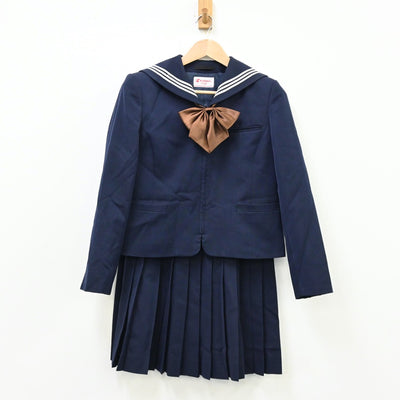 【中古】香川県 高松第一中学校 女子制服 3点（セーラー服・スカート）sf011758