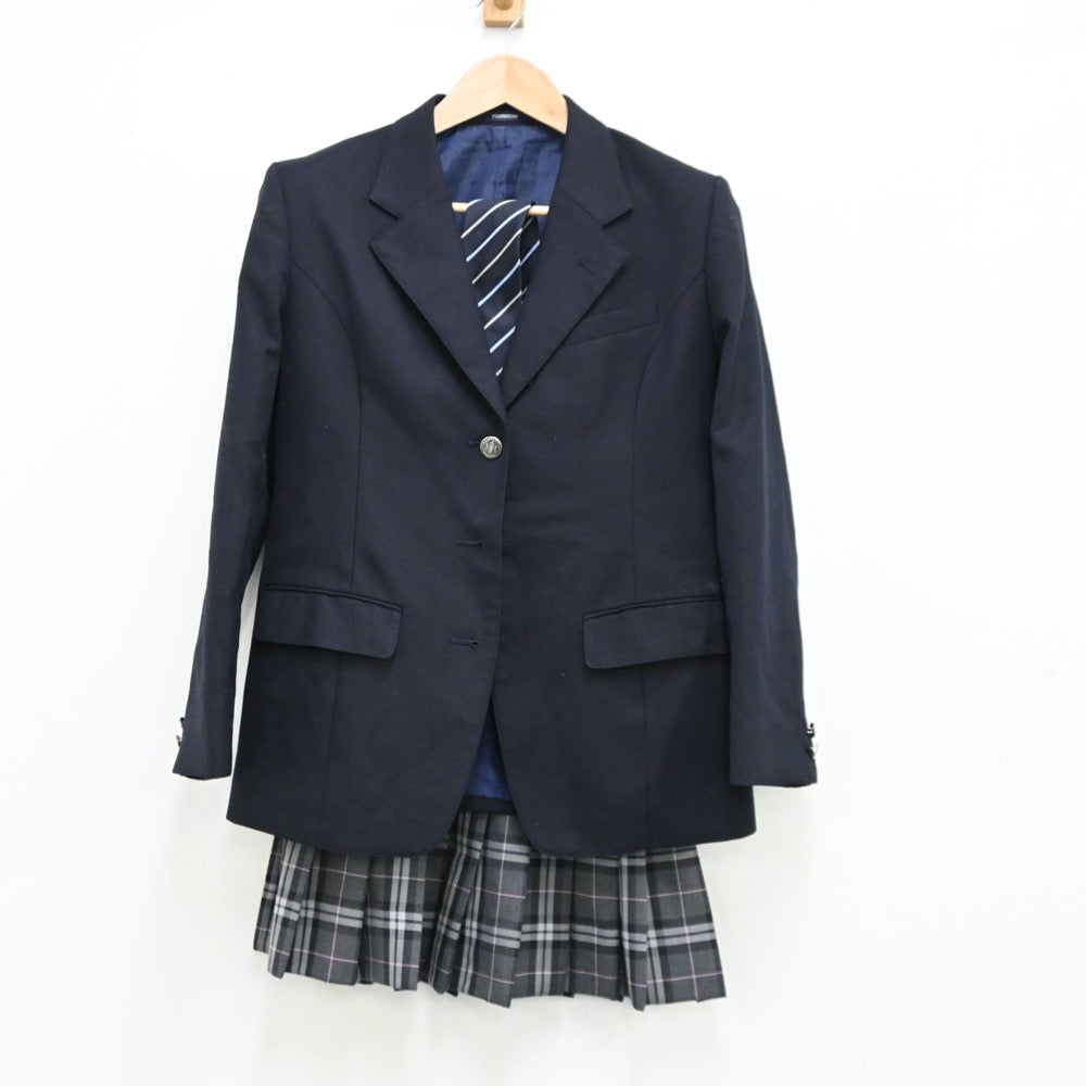 【中古】東京都 小岩高等学校 女子制服 4点（ブレザー・スカート・スカート）sf011767