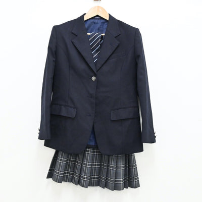 【中古】東京都 小岩高等学校 女子制服 4点（ブレザー・スカート・スカート）sf011767