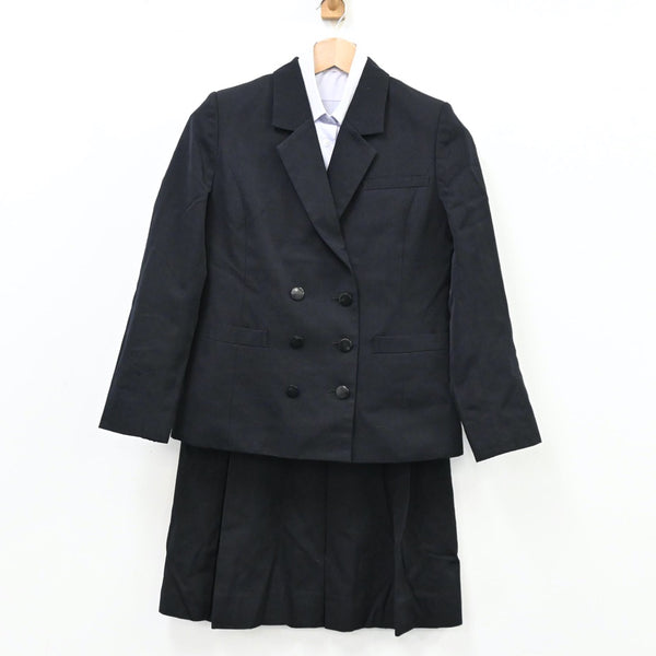 【中古】静岡県 長泉中学校 女子制服 4点（ブレザー・ベスト・シャツ・スカート）sf011776