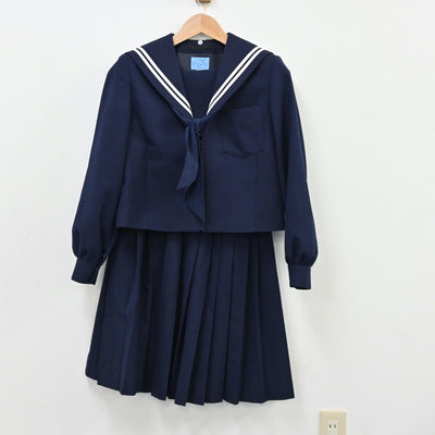 【中古】愛知県 大府西中学校 女子制服 3点（セーラー服・スカート）sf011780