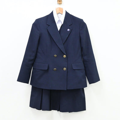 【中古】神奈川県 樽町中学校 女子制服 5点（ブレザー・ベスト・シャツ・スカート）sf011791