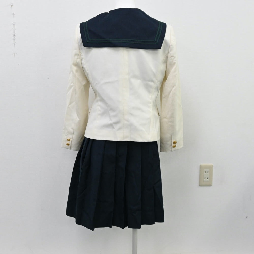 【中古】福岡県 西南学院中学校 女子制服 3点（ブレザー・セーラー服・スカート）sf011792